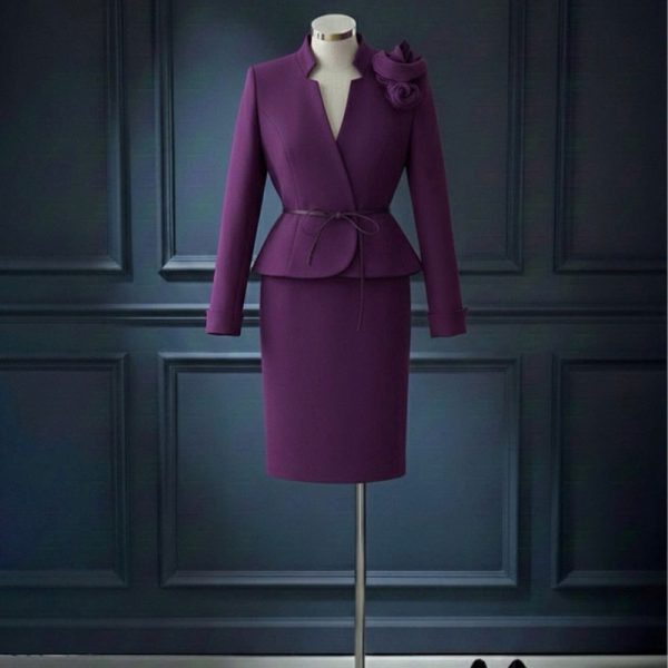 Royal Plum Dress Set