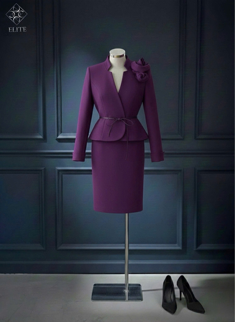 Royal Plum Dress Set